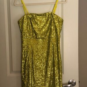 Dress the Population Glittering Gold Mini Dress